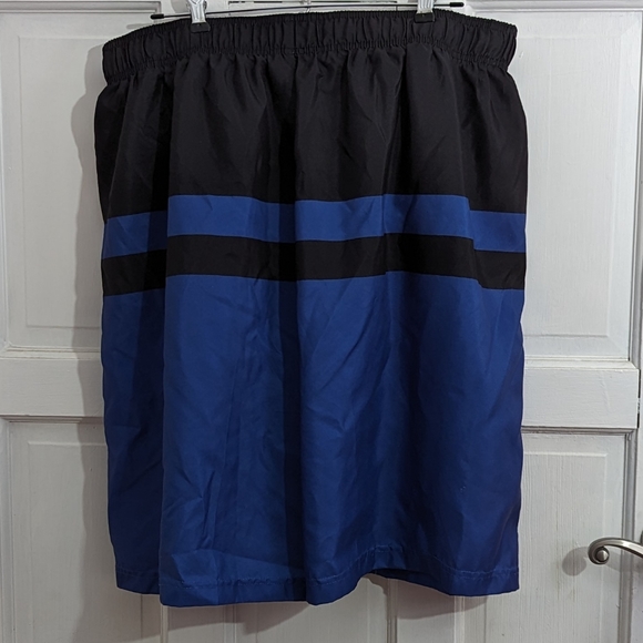 Open Trails Blue and Black Swim Shorts - Picture 2 of 5